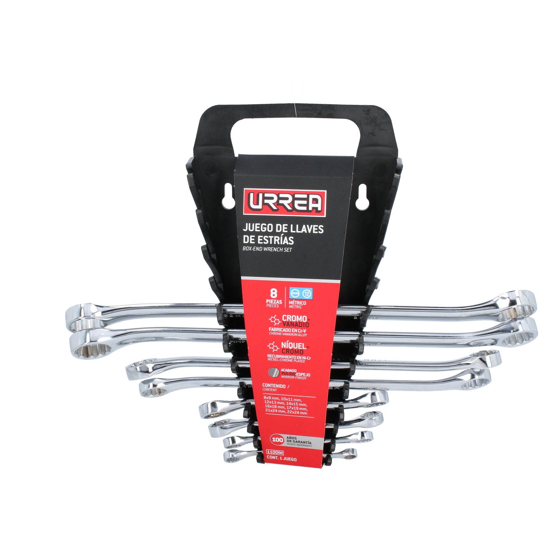 Jgo llaves estri 15° 8pz rack