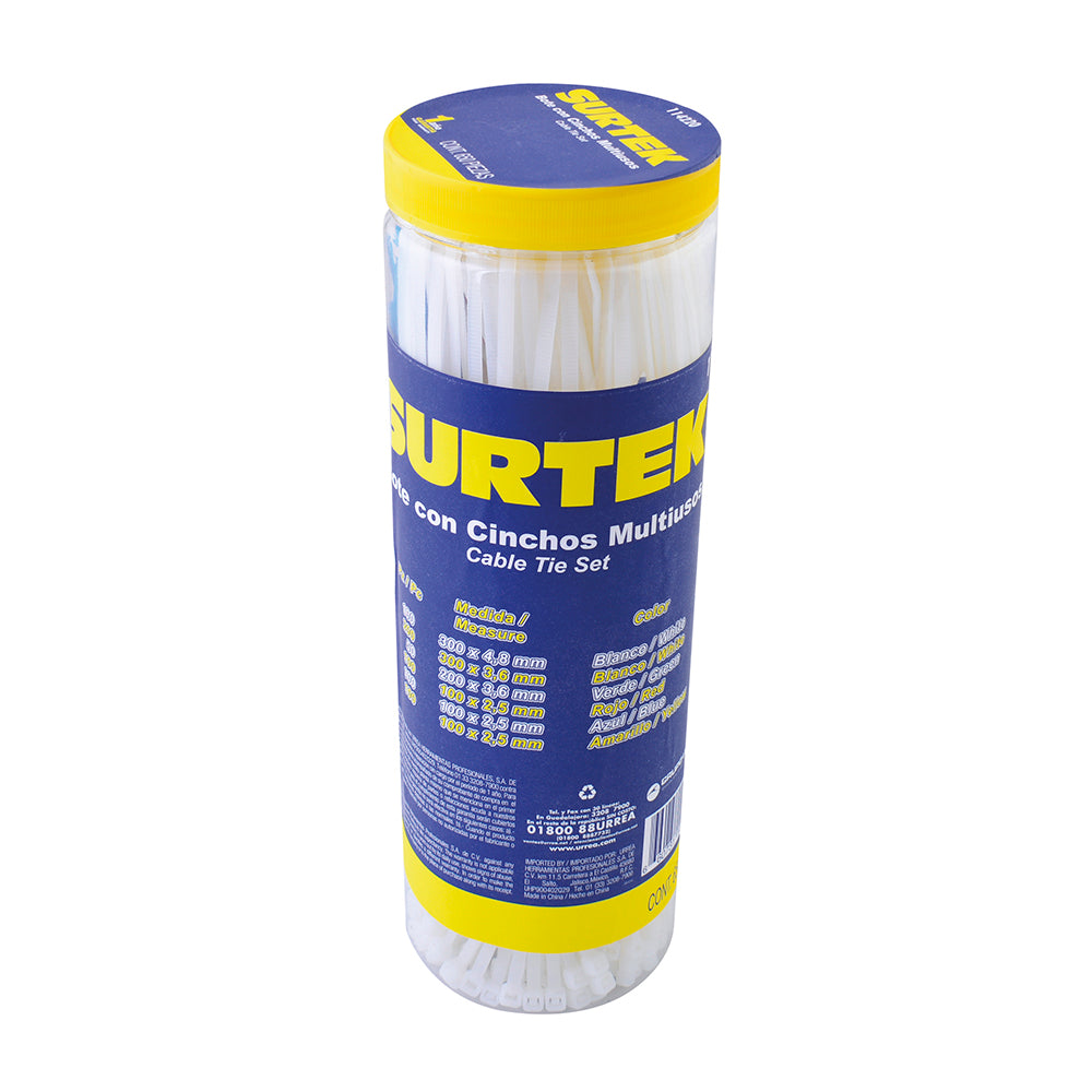 Cinchos plast en bote 650pz
