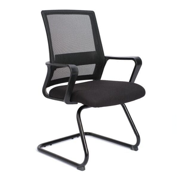 Silla visita Trineo Respaldo Mesh Asiento Negro