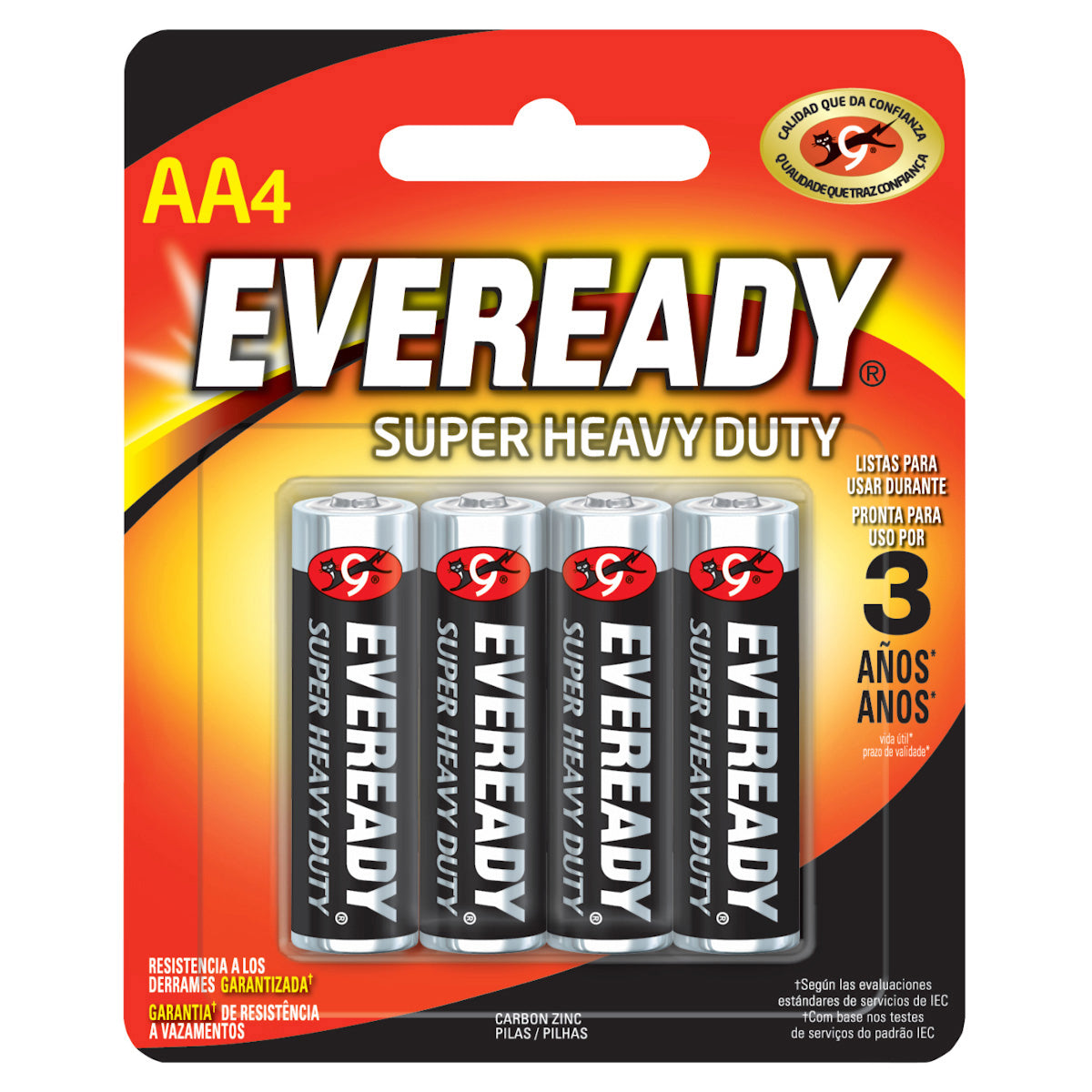Pila alcal Eveready AA 4pz