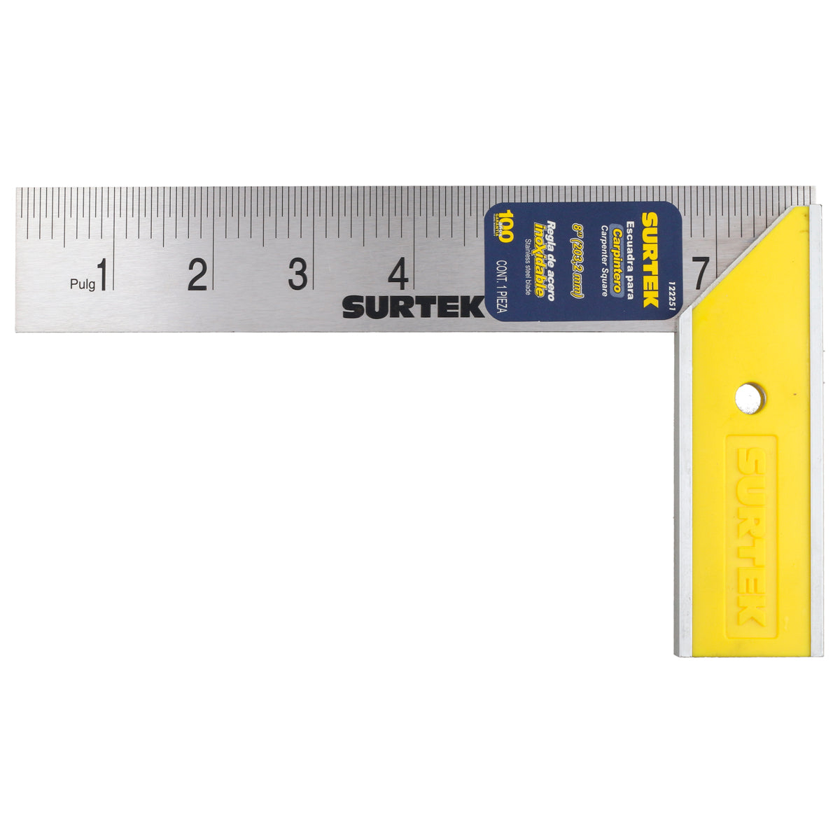 Escuadra carpint mgo plast 8 in
