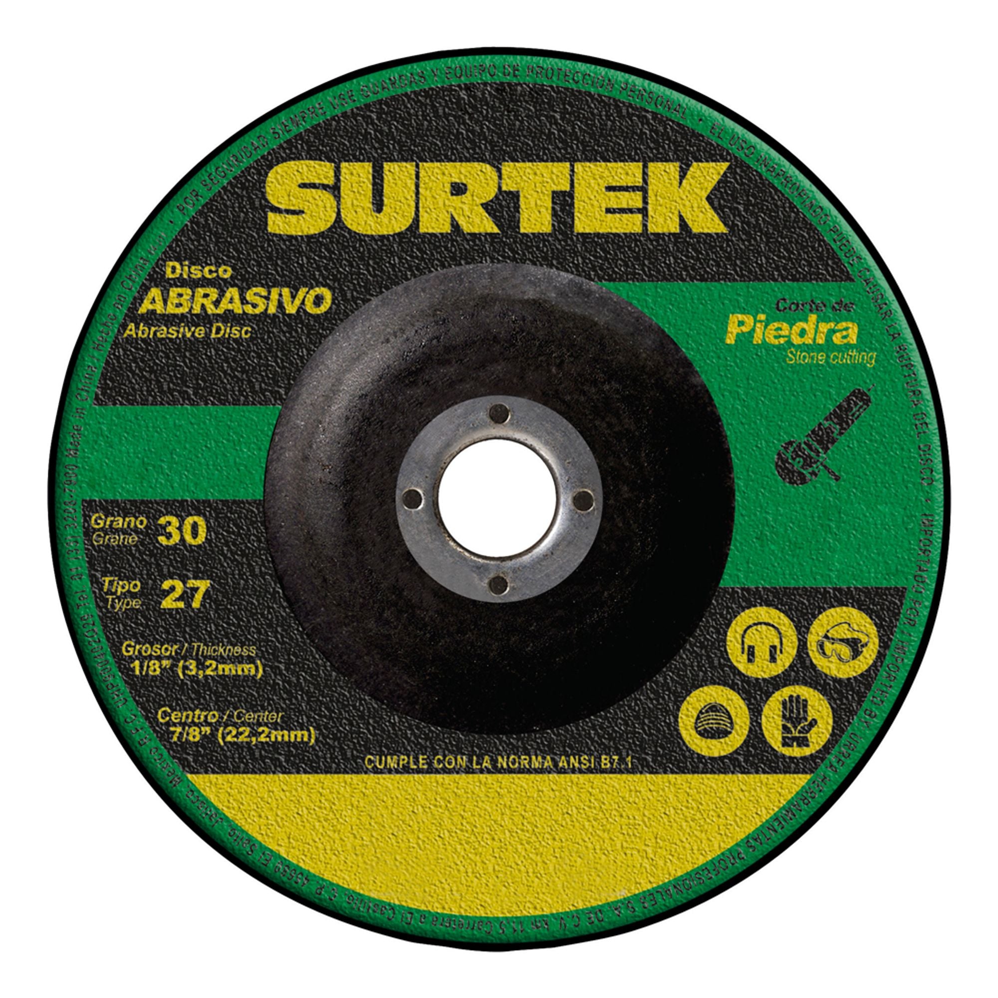 Disco t/27 piedra 7x1/8 in