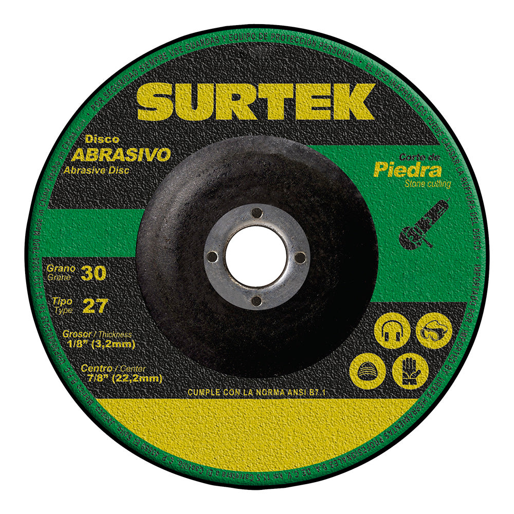 Disco t/27 piedra 9x1/8 in