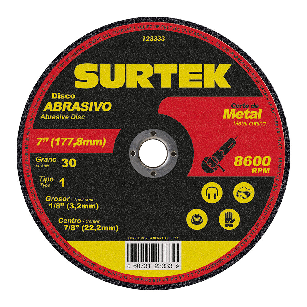 Disco abr t/1 met 7x1/8 in