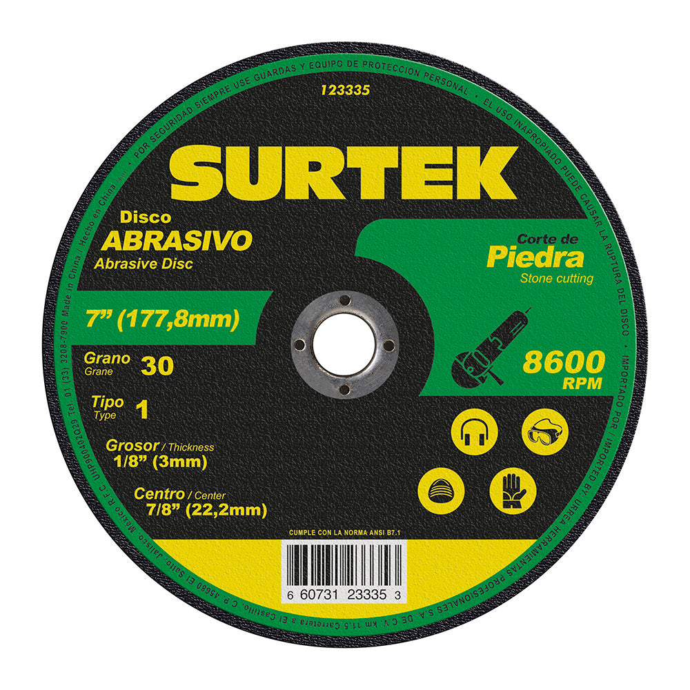 Disco t/1 piedra 7x9/64 in