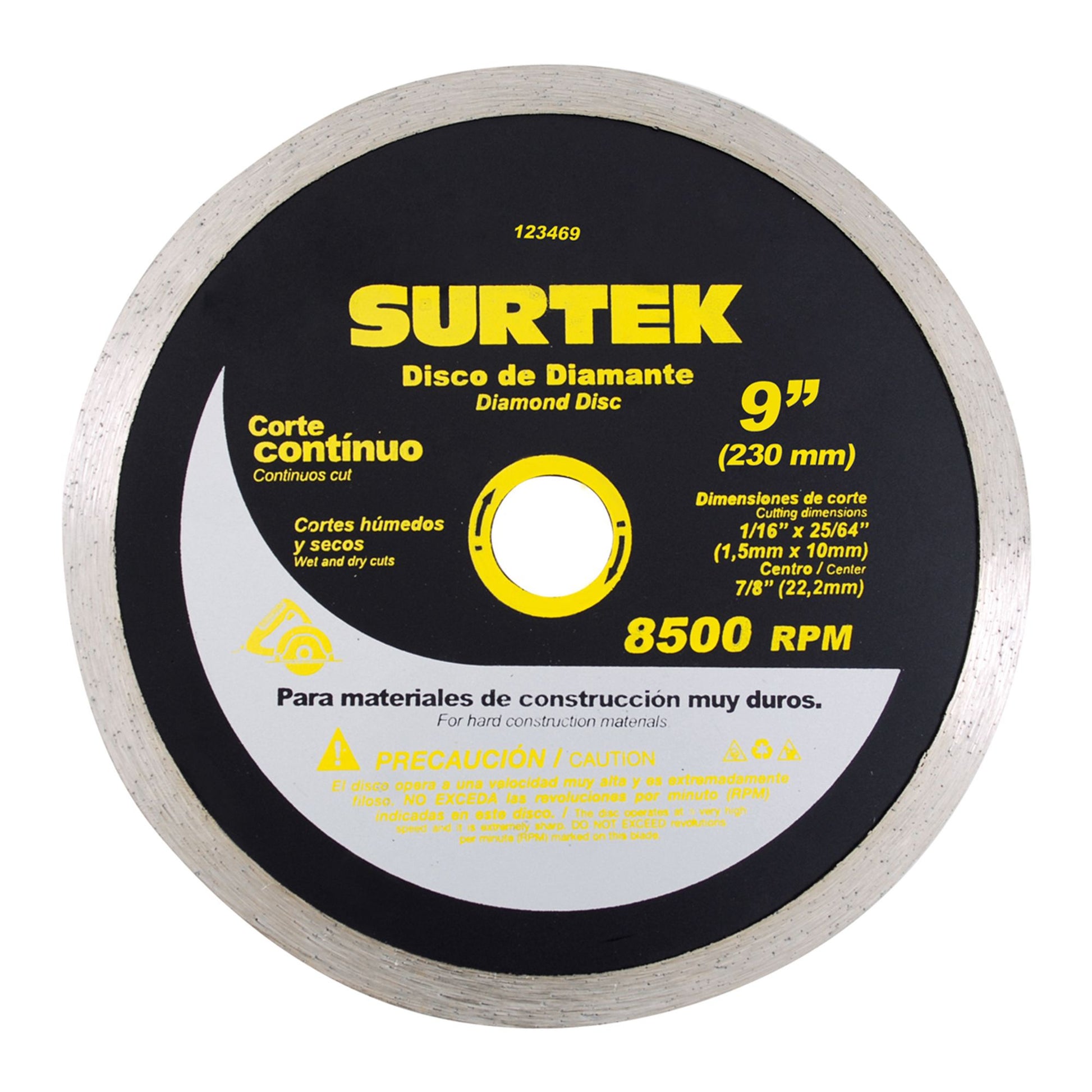 Disco diamant cont 4-1/2 in