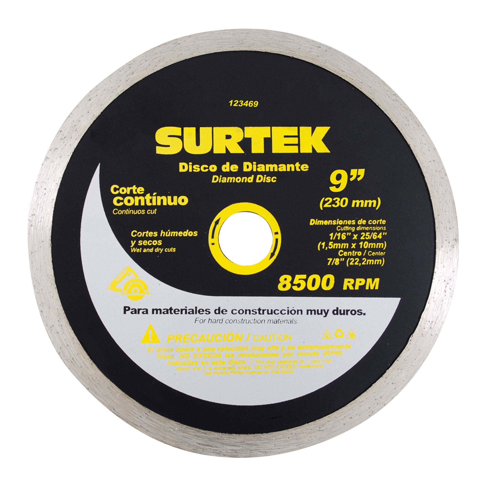 Disco diamant cont 4-1/2 in
