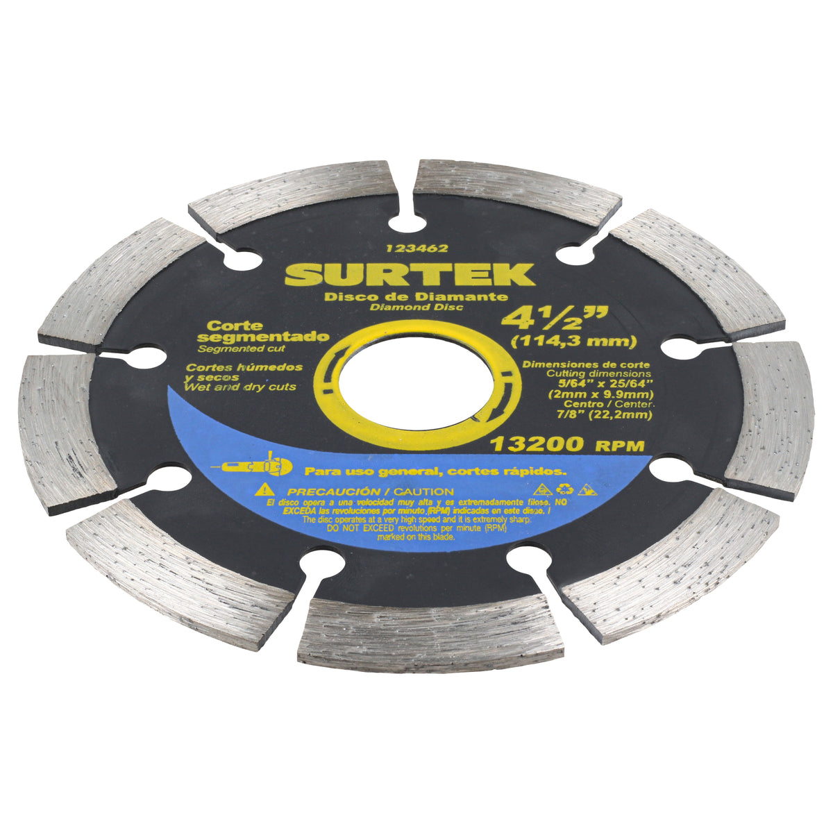 Disco diamant segm 4-1/2 in