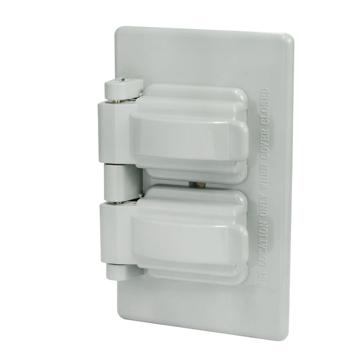 Placa doble plast int std gris