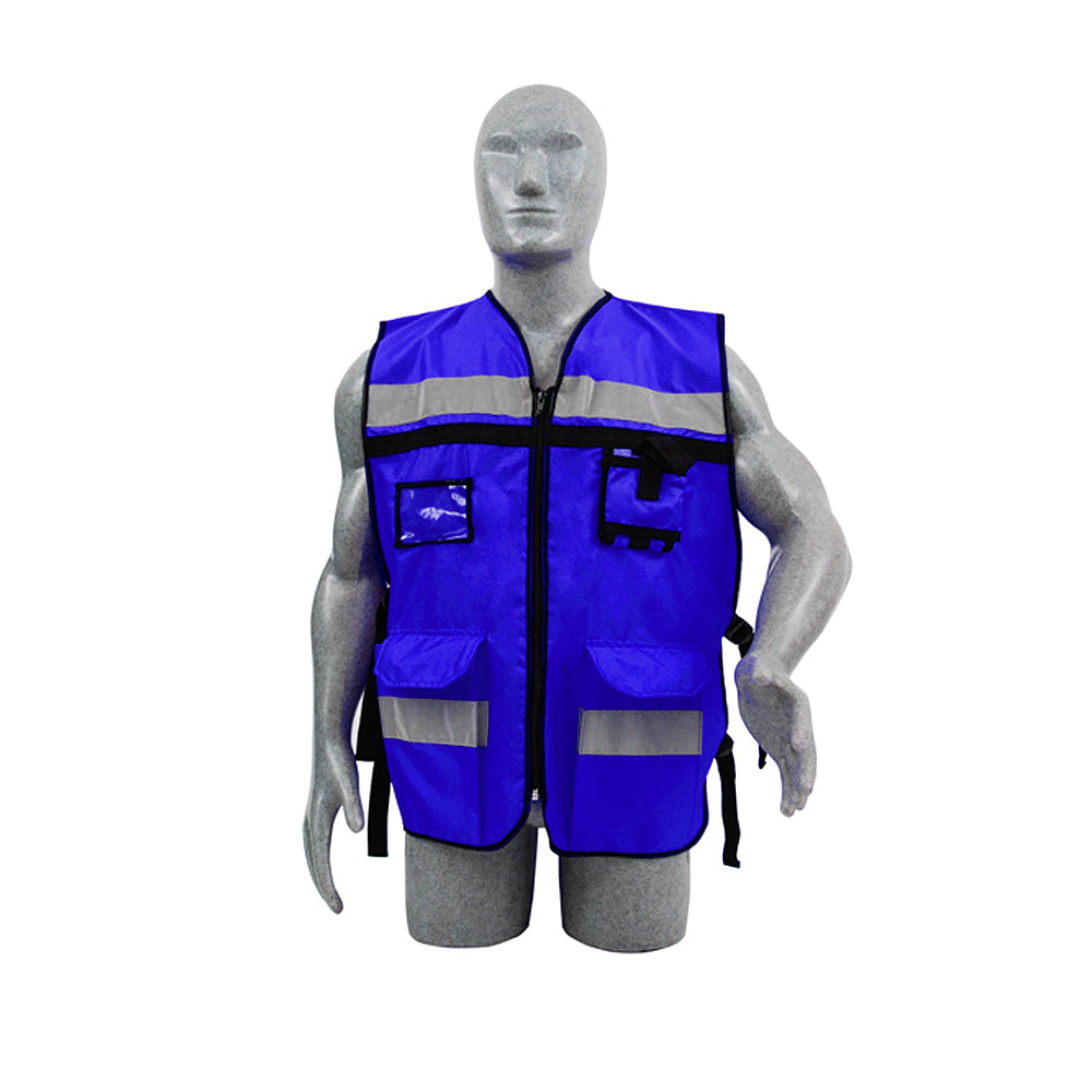 Chaleco seg sup abier azul uni