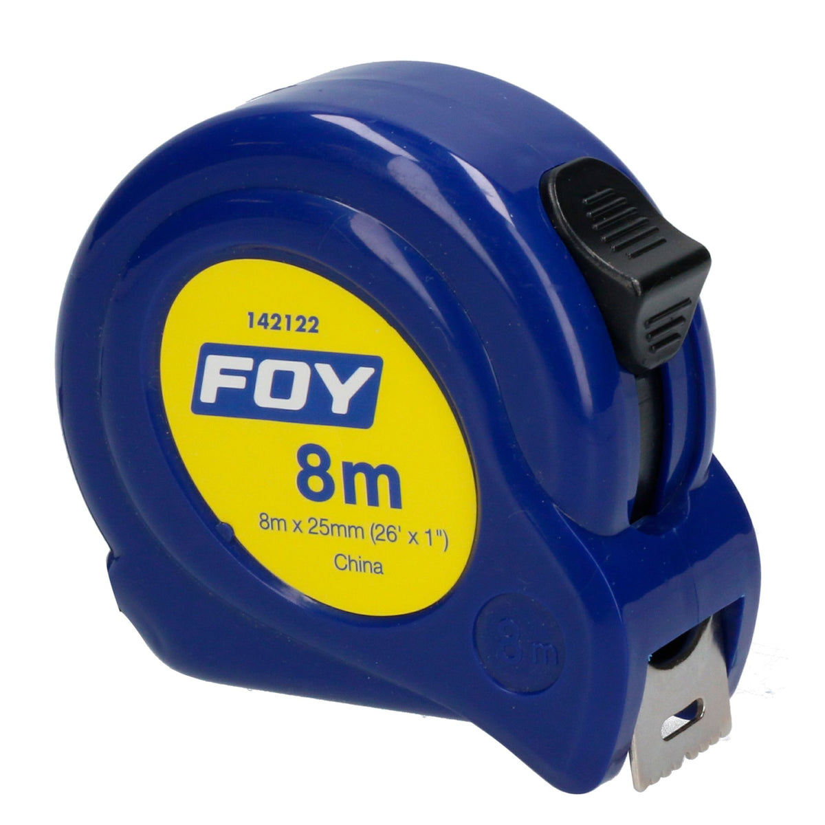 Flexómetro 8m x 1 in azul