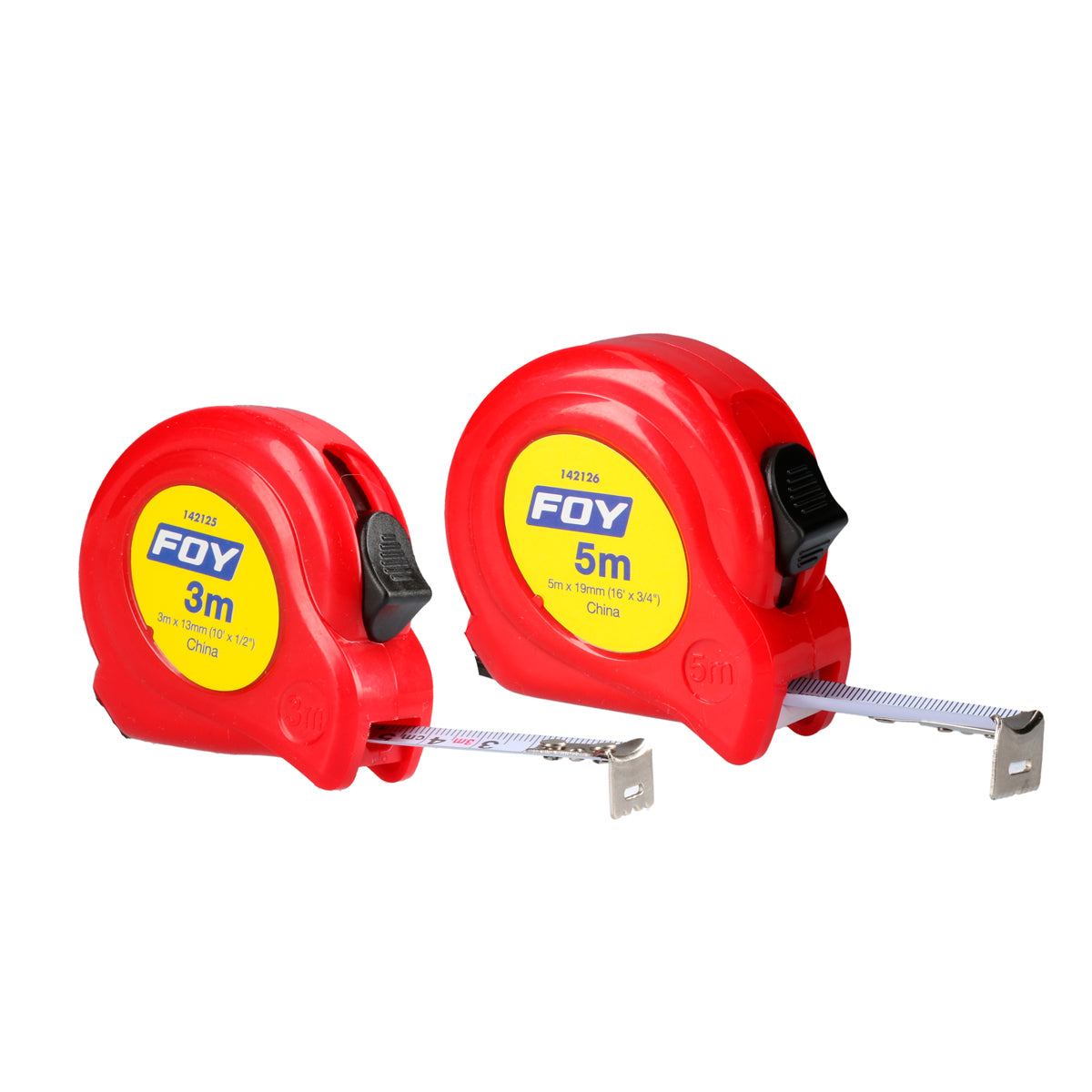 Flexometro plast rojo 5mx19mm