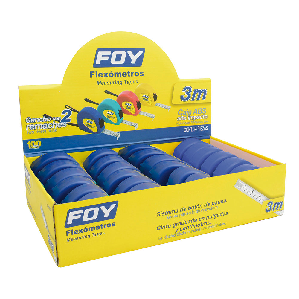 Flexometro plast azul 3mx25mm