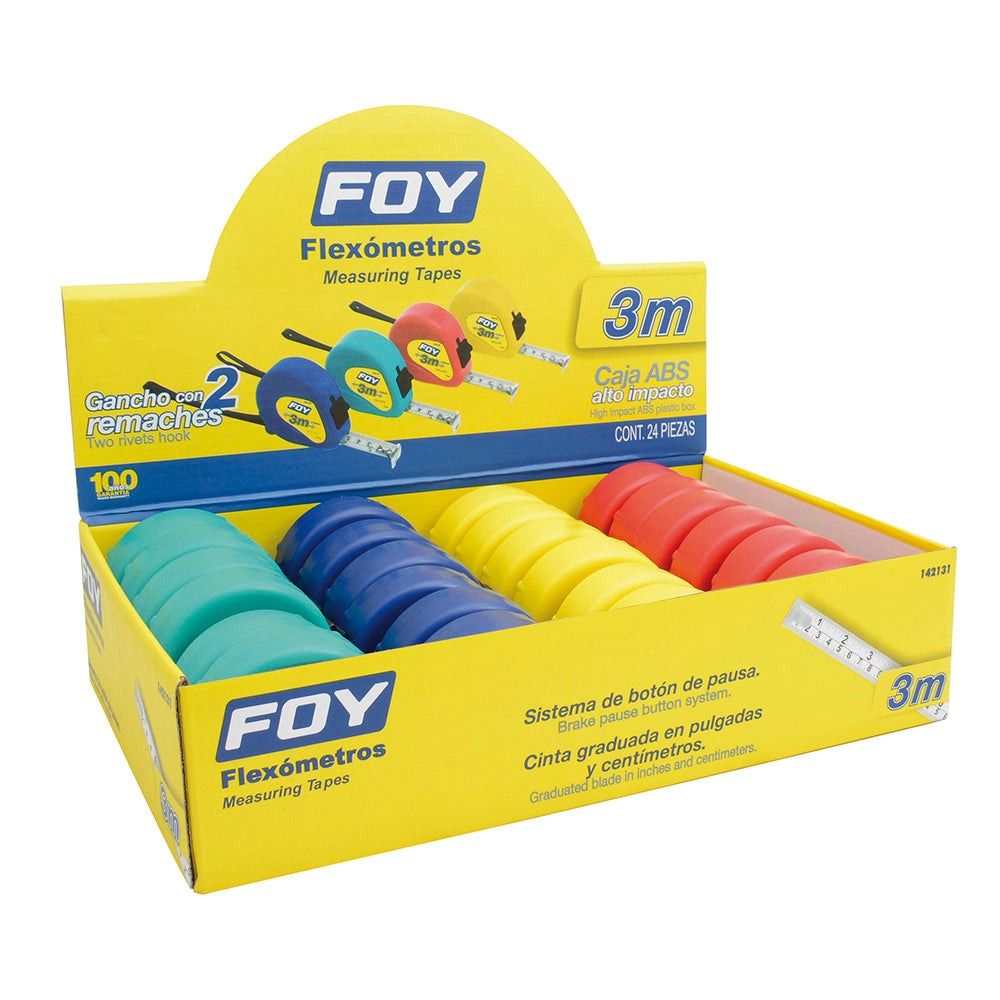 Flexometro plast colrs 3mx13mm
