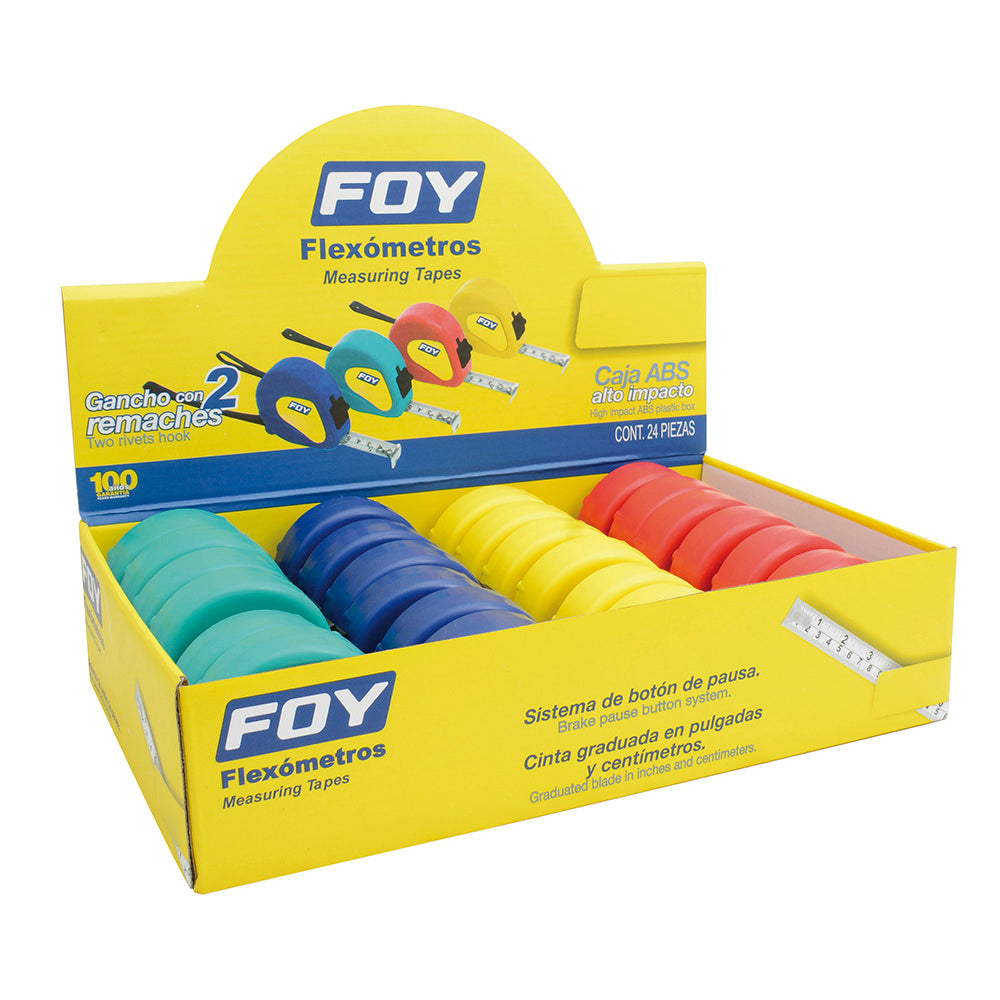 Flexometro plast colrs 5mx19mm