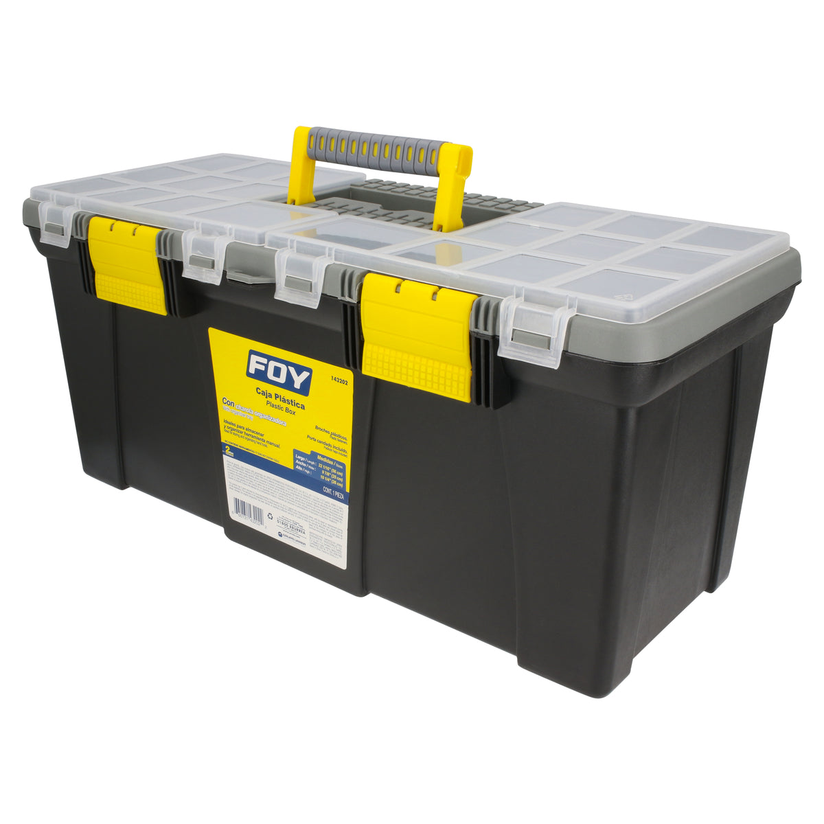 Caja plast broch pl ngo 22x10 in