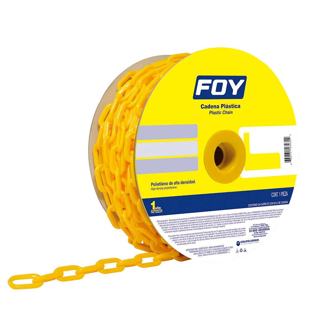 Cadena plast 3mm 50m amar