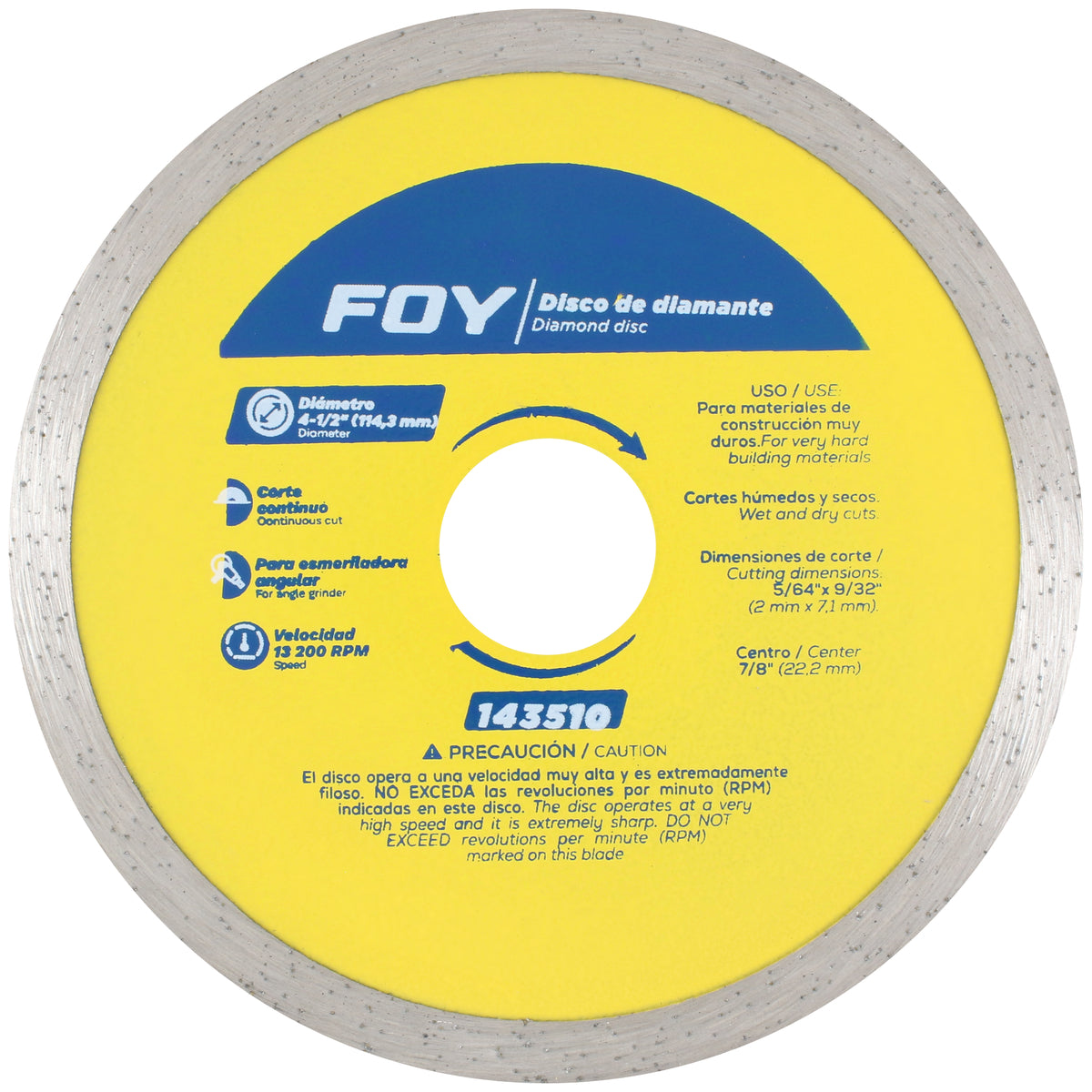 Disco diaman cont 4-1/2 in
