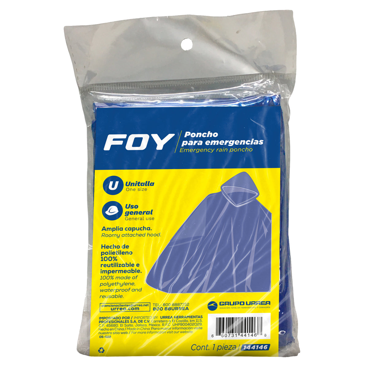 Poncho imperm p/emerg unit