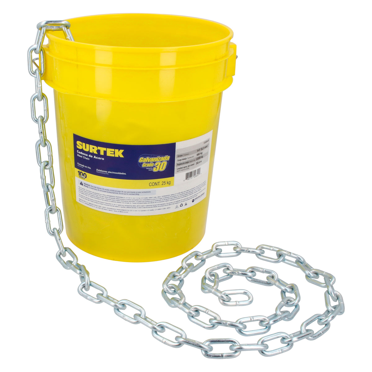 Cadena grado 30 gal 25kg 1/8 in