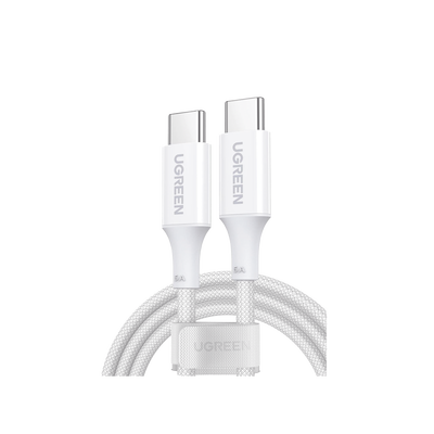 UGREEN - Cable USB-C a USB-C | 2 Metros | Potencia de Carga 100W | 20V 5A | PD3.0 | QC4.0/3.0/2.0 | FPC | AFC | 480 Mbps | Chip E-Market | Compatible con IPhone 15 | Carcasa de Aluminio | Nylon Trenzado.