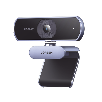 UGREEN - Cámara Web HD con Micrófono Integrado | Resolución 1080P@30FPS | Micrófonos Duales Integrados | Cancelación de Ruido | Corrección de Luz Automática | Vista Amplia de 85° | Rotación Flexible de 36