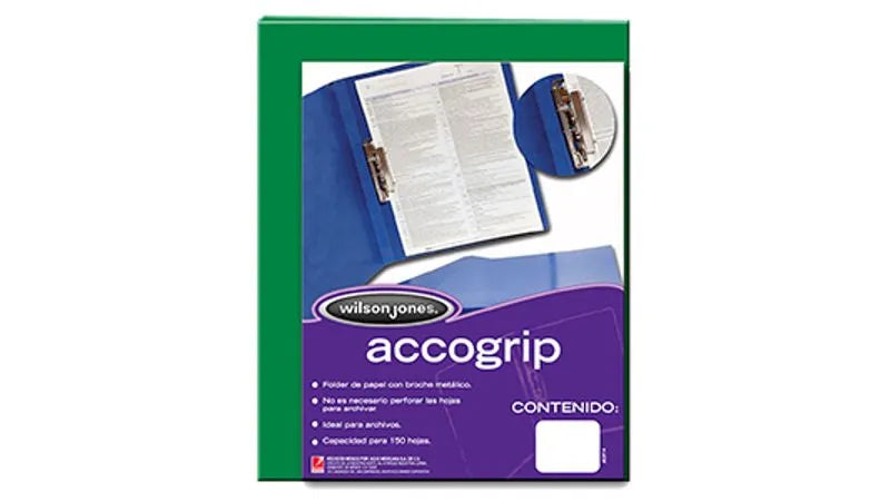 ACCO - CARPETA ACCO GRIP NP 4781 CARTA VERDE OBSCURO C/4