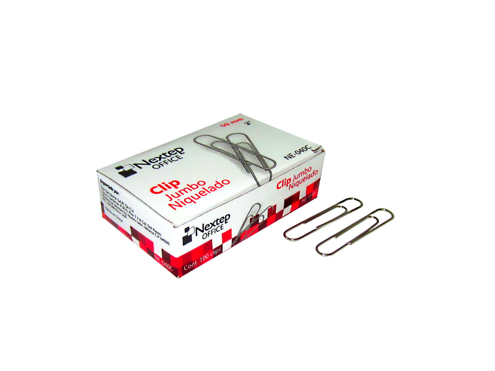 NEXTEP SOLUCIONES - Clip Nextep Jumbo Niquelado 50mm 100 Clips