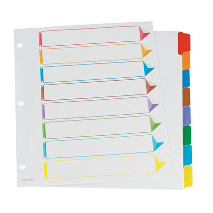 ESSELTE - SEPARADOR OMNI-DEX 8 DIVISIONES