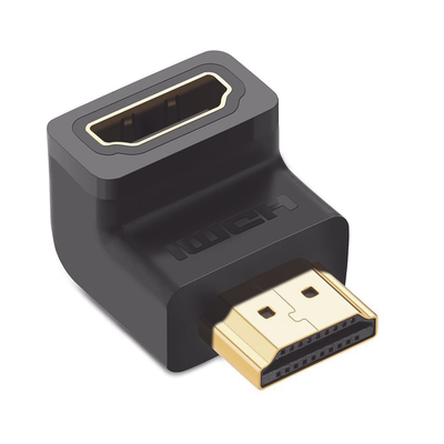 UGREEN - Adaptador HDMI de 90 Grados Macho a Hembra / Hacia Abajo / HDMI 2.0 4K@60Hz / Proporciona Flexibilidad Sin Doblar los Cables HDMI