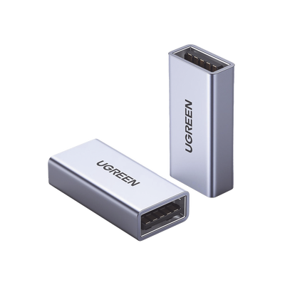 UGREEN - Adaptador USB-A Hembra a USB-A Hembra / USB 3.0 / Velocidades de Transferencia de Datos de Hasta 5 Gbps / Carcasa de Aluminio / Compacto y Portátil / Plug & Play / Compatible con Versiones Anteriores de USB