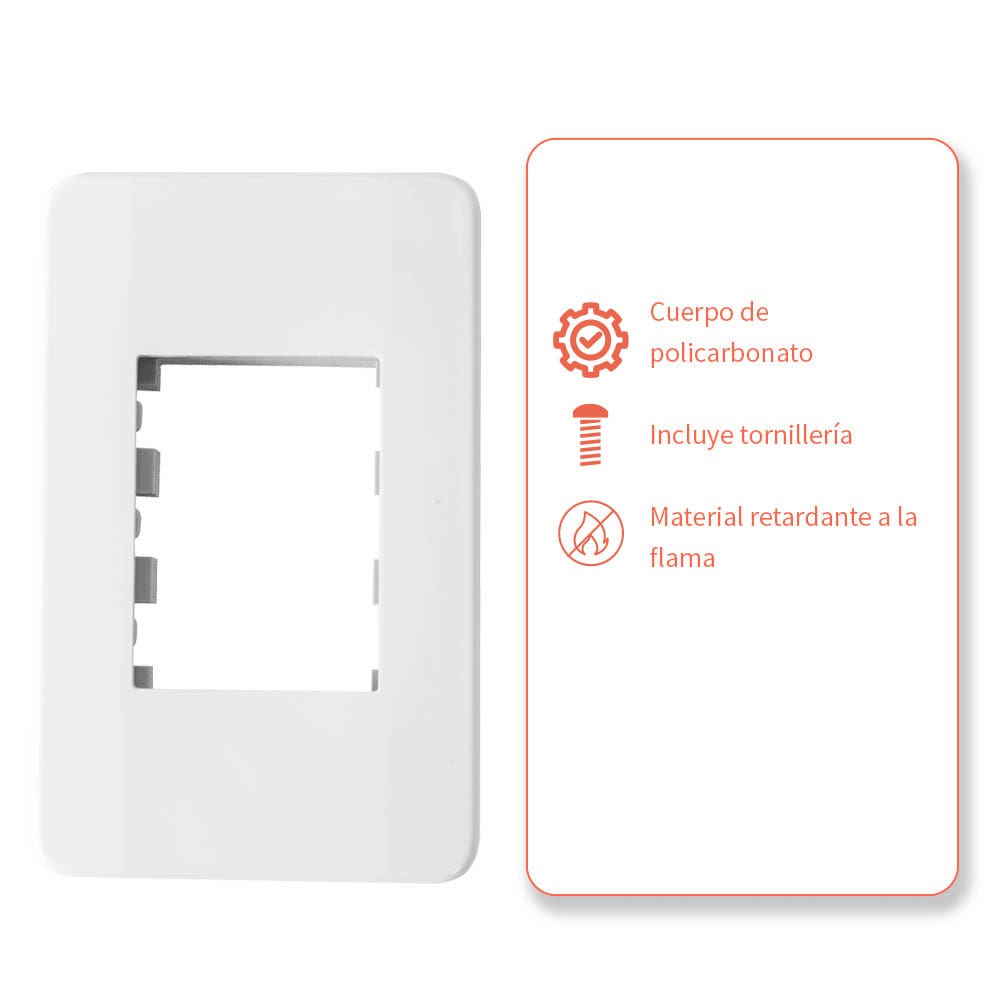 IUSA - Placa tradizione de 3 ventanas color blanco