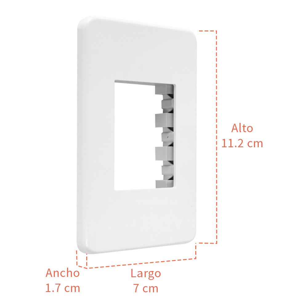 IUSA - Placa tradizione de 3 ventanas color blanco