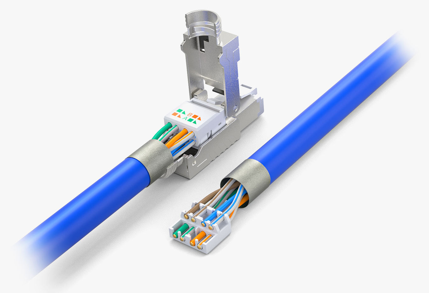 UGREEN - CAT8 FTP  RJ45 Tool-Free Modular Plugs 5-Piece Design