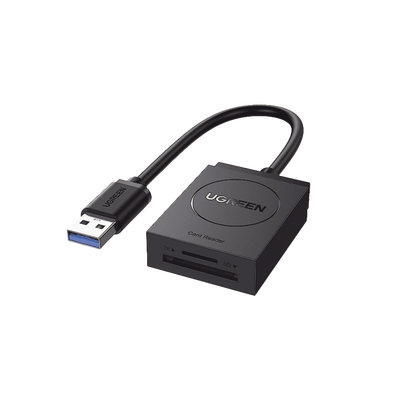 UGREEN - Lector de tarjetas USB-A 3.0 a MicroSD (TF) / SD | 5Gbps | Soporta hasta 2TB | Soporta Windows/Mac OS/Linux/Android | Lectura de Tarjetas Simultánea | No Requiere Controlador | Cable de 15cm.