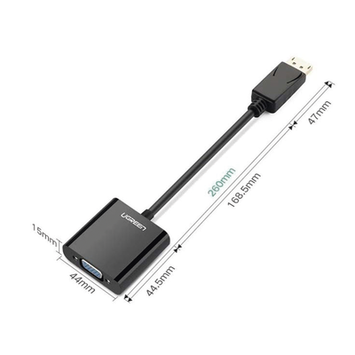 UGREEN - Convertidor DP Macho a VGA Hembra (Negro).