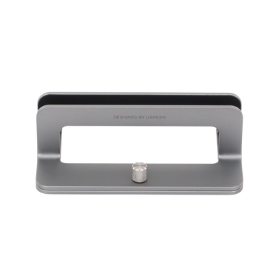 UGREEN - Soporte Vertical para Laptop / Adecuado para escritorio / Anchura Ajustable (12-26mm) / Amplia compatibilidad / Anti-Arañazos / Anti-Deslizante /Ajustable Mediante Tornillos / Color Plata / Aluminio + Silicona