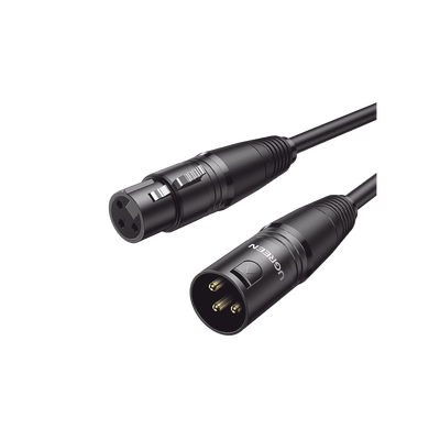 UGREEN - Cable para Micrófono XLR Tipo Canon Macho a Hembra | 5 Metros Plug & Play | Anti interferencias | Triple Blindaje | Alta Calidad | Color Negro