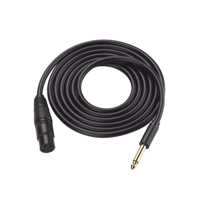 UGREEN - Cable para Micrófono Plug 6.35 mm (1/4 Inch) Macho a XLR Canon Hembra / Núcleo de Cobre / 5 Metros / Alta Calidad / Color Negro