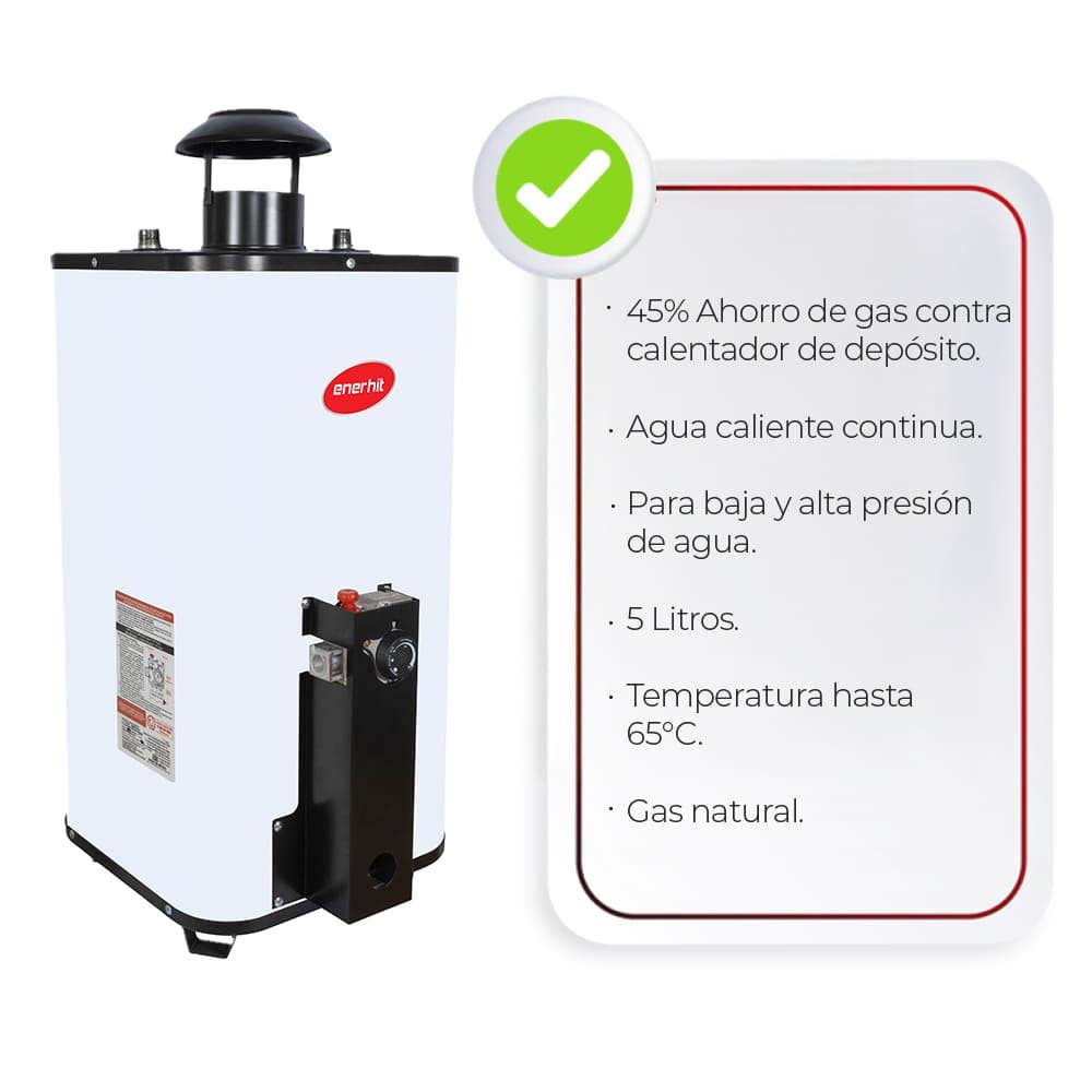 IUSA - Calentador rápida recuperación enerhit 5 l gas natural