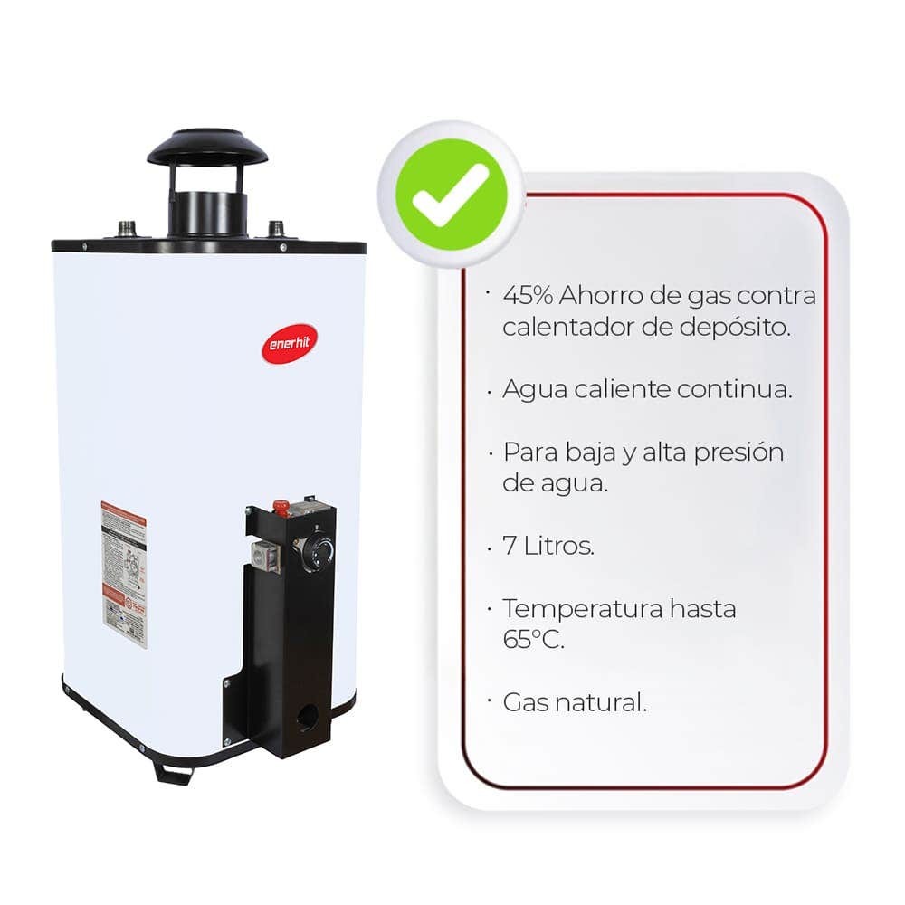 IUSA - Calentador rápida recuperación enerhit 7 l gas natural iusa
