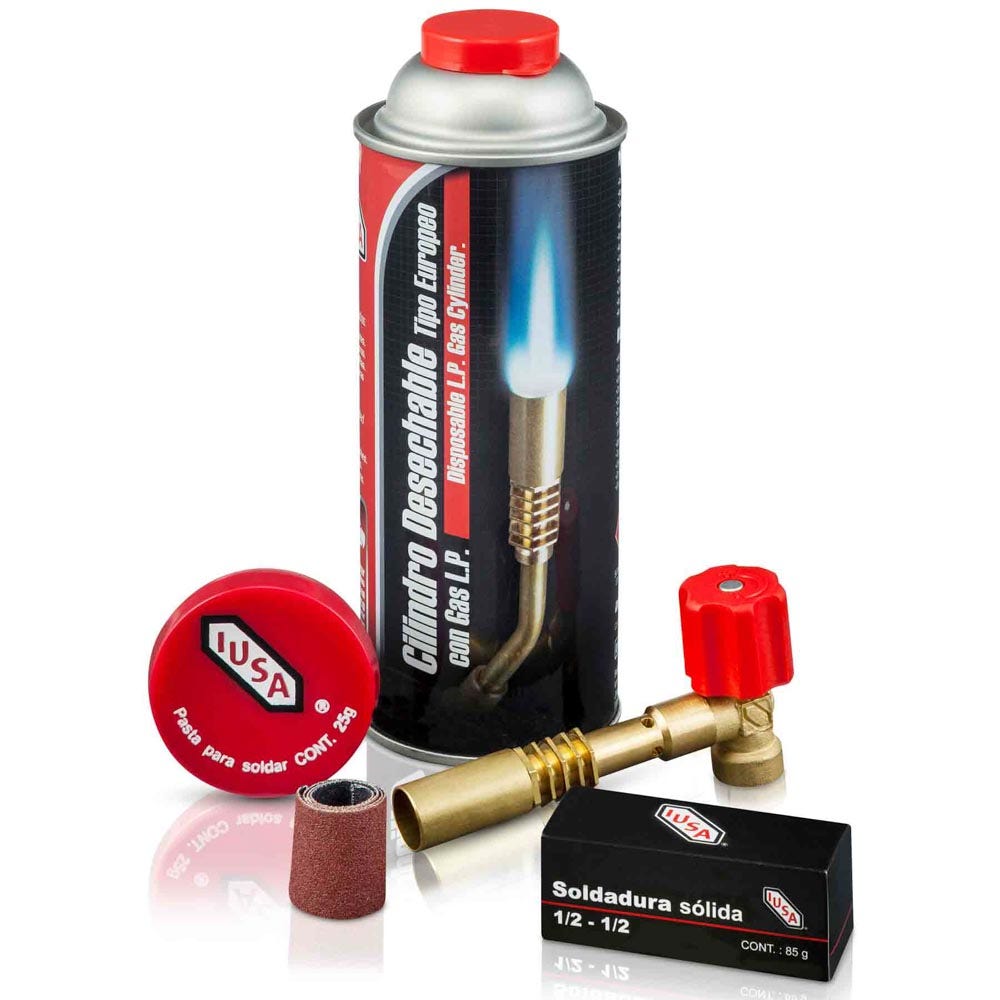 IUSA - Kit de soldadura con cilindro tipo europeo