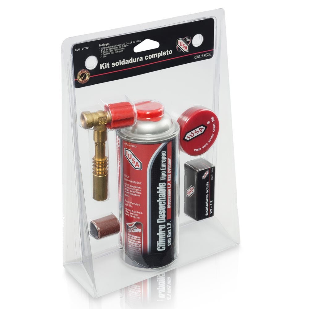 IUSA - Kit de soldadura con cilindro tipo europeo