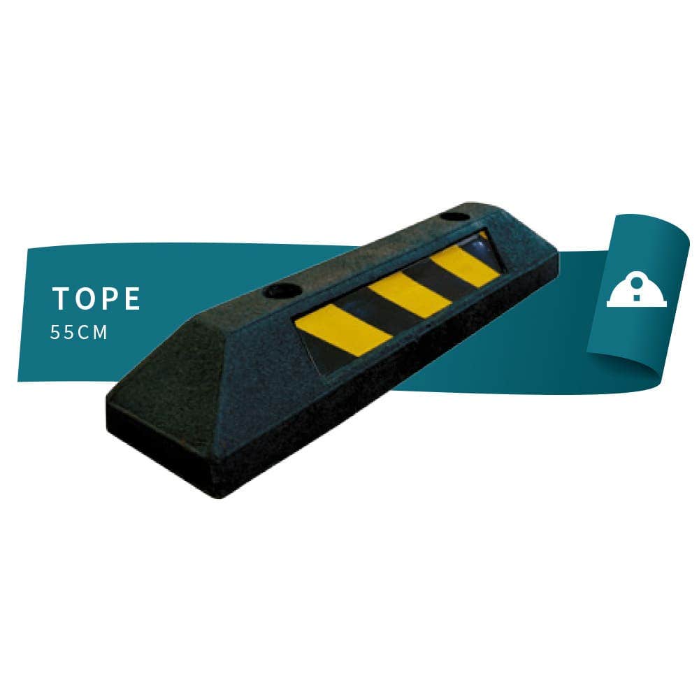 IUSA - Tope para cajón de estacionamiento para 1 llantas