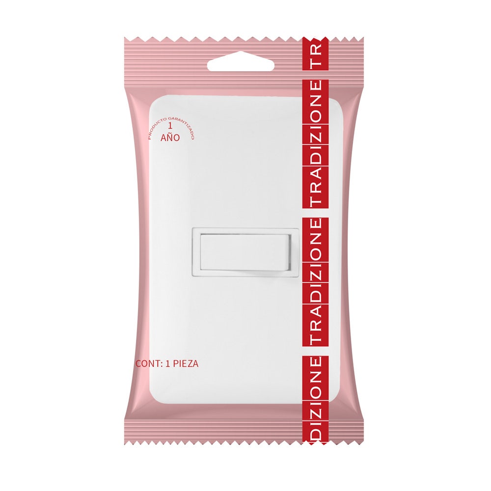 IUSA - Placa tradizione con interruptor sencillo