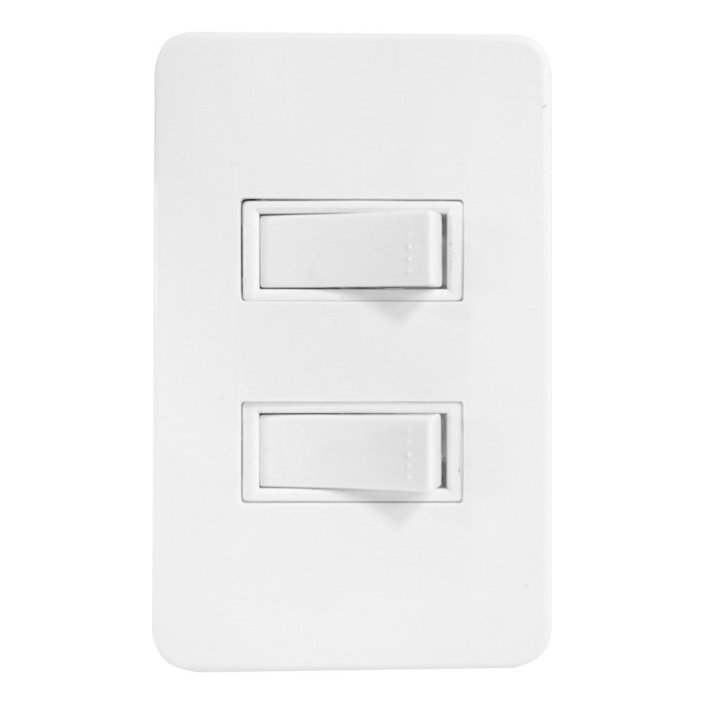IUSA - Placa tradizione con 2 interruptores sencillos