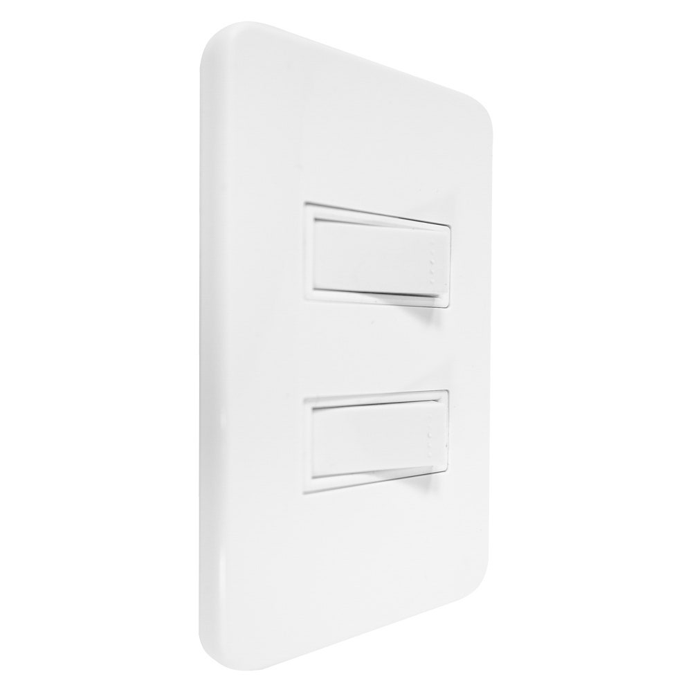 IUSA - Placa tradizione con 2 interruptores sencillos