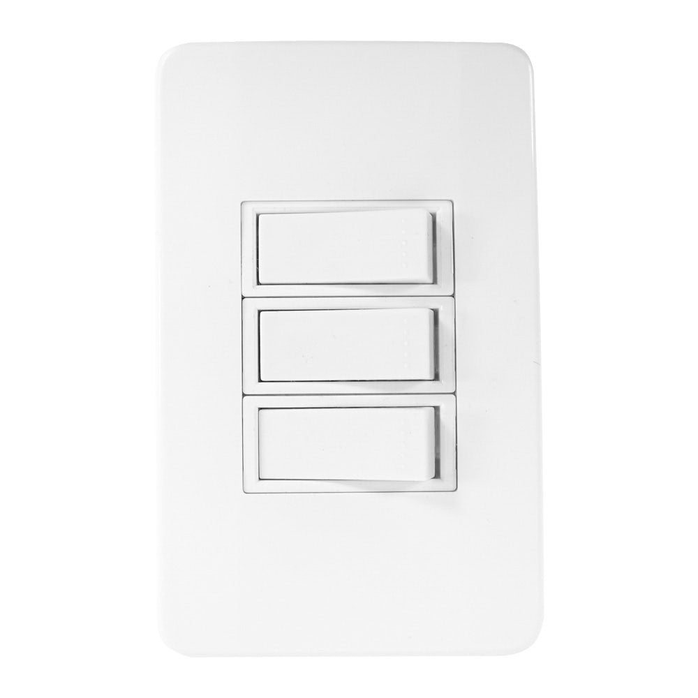 IUSA - Placa tradizione con 3 interruptores sencillos