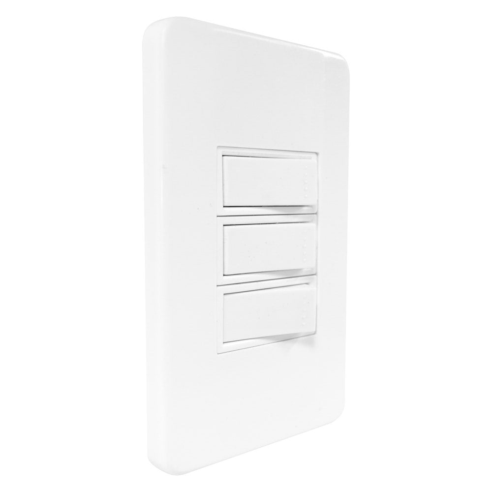 IUSA - Placa tradizione con 3 interruptores sencillos