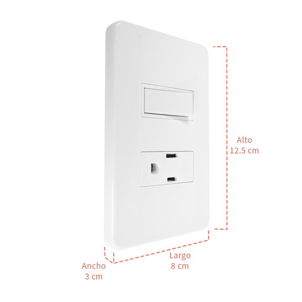 IUSA - Placa tradizione con interruptor y contacto